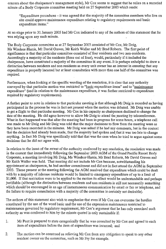 Cox v Doig [2012] QDC 69