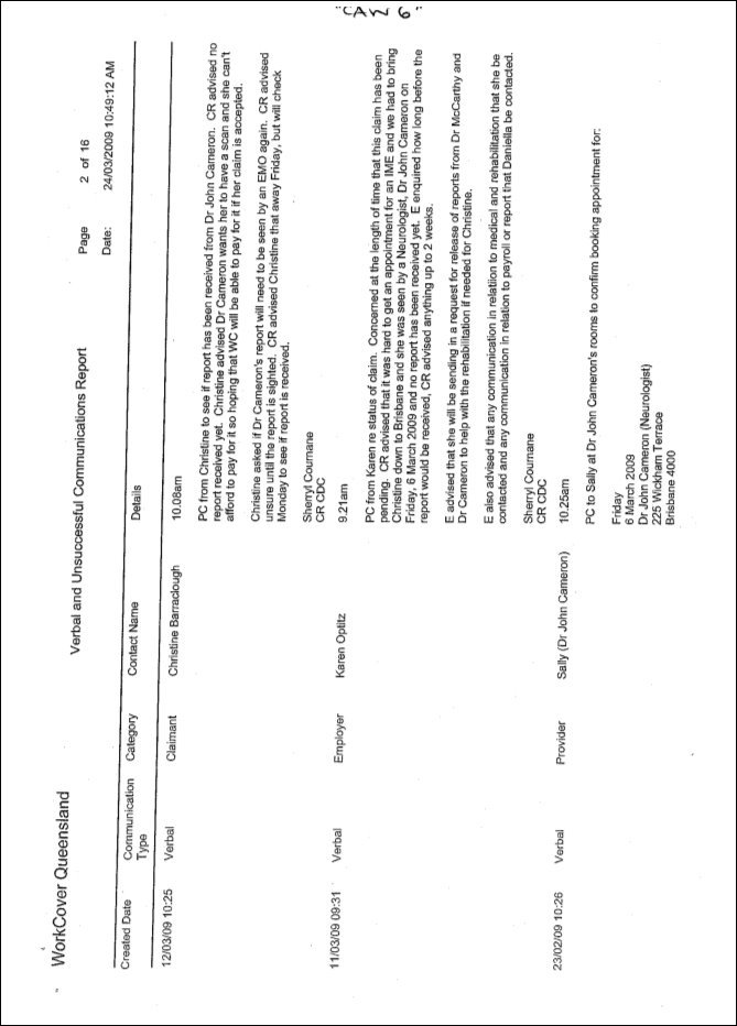 Barraclough v WorkCover Queensland [2012] QDC 321