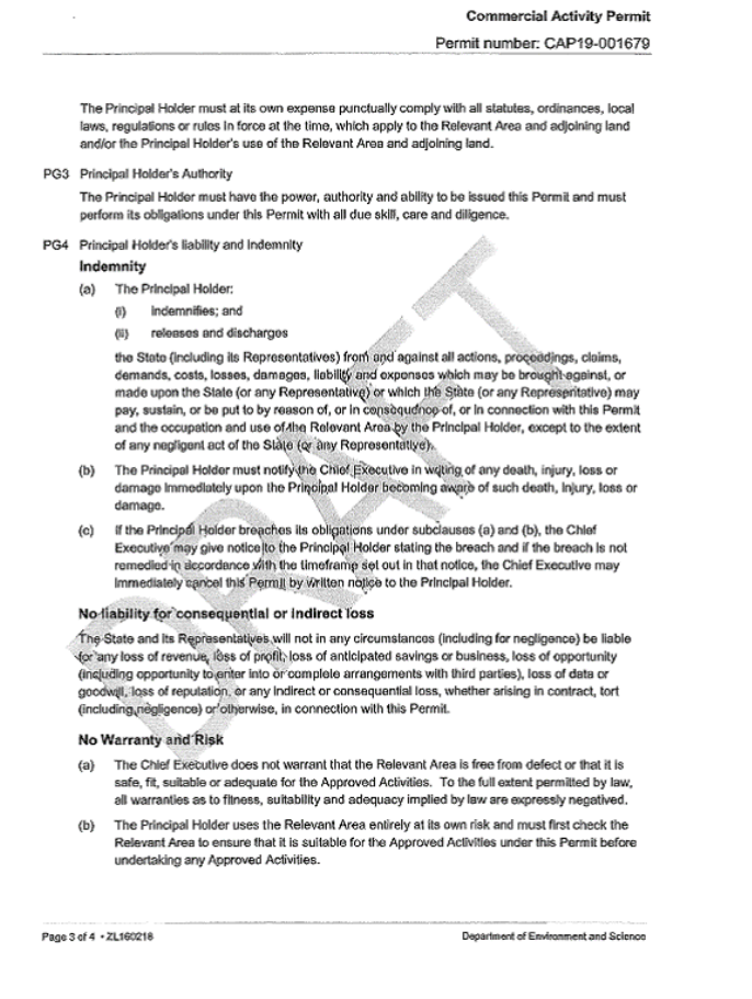 Yeeha Tours and Holidays Pty. Ltd. t/as Mile High Aviation v Department of Environment & Science [2019] QCAT 176