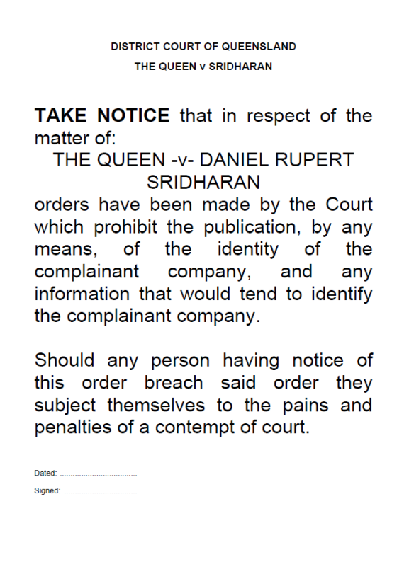 The Queen v Sridharan [2016] QDC 170