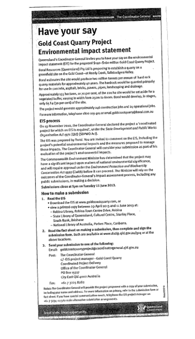 Boral Resources (Qld) Pty Limited v Gold Coast City Council [2015] QPEC 13