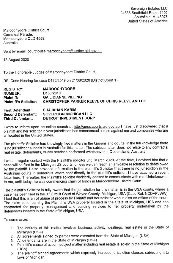 Pilling v Shajahan Karim LLB [2020] QDC 306