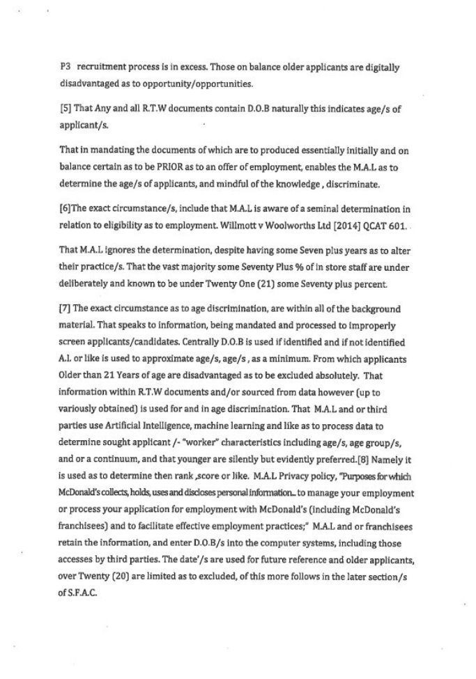 Robertson v McDonald's Australia Limited (No. 6) [2023] QIRC 93