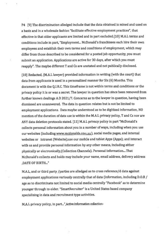 Robertson v McDonald's Australia Limited (No. 6) [2023] QIRC 93