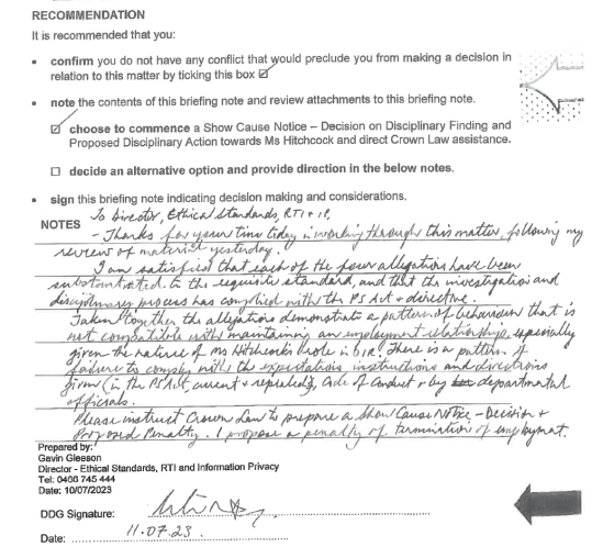 Hitchcock v State of Queensland (Office of Industrial Relations) [2024] QIRC 258