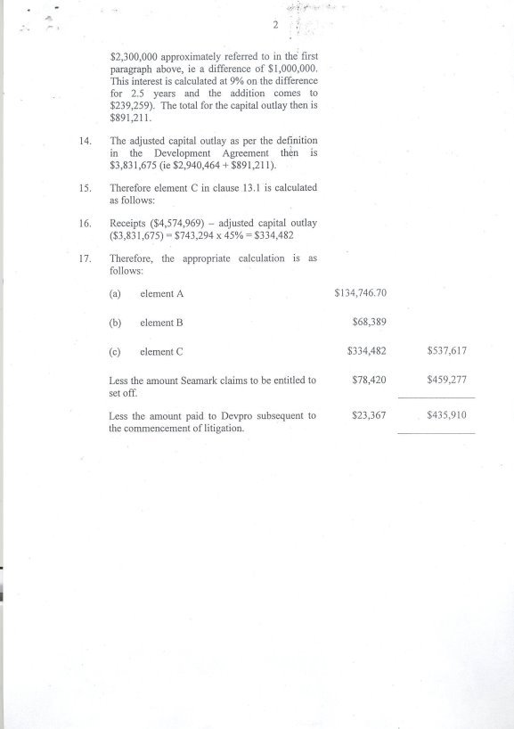 Devpro v Seamark Pty Ltd [2006] QSC 392