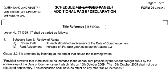 Myall Arm Pty Ltd v Nicole Marie Pty Ltd [2010] QSC 377